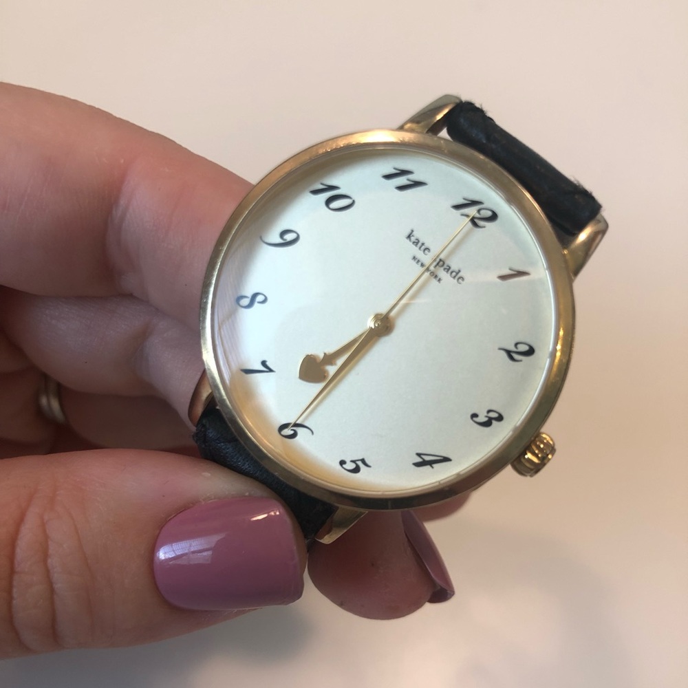 Kate Spade ♠️ Watch Black/Gold Quilted